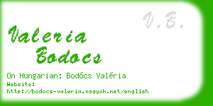 valeria bodocs business card